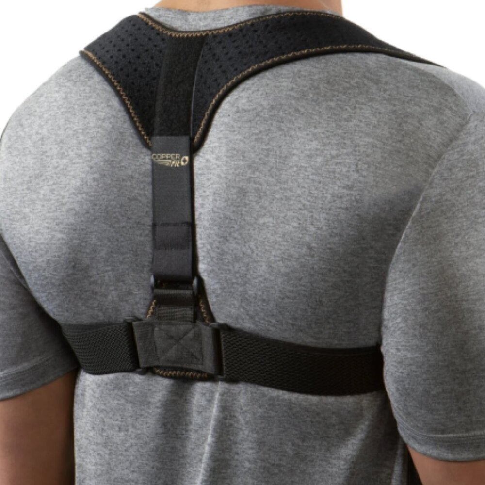 Copper Fit Health Plus Posture Corrector Brace, Unisex, OS - Neck Back Support
